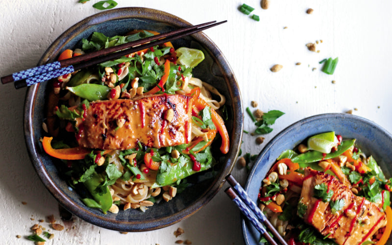 Ginger Peanut Salmon Noodle Bowls from The Alaska From Scratch Cookboo ...