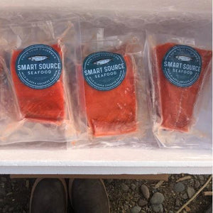 5 lb. (approx 18 piece) Sockeye Salmon Box: 3.5- 5.5 oz. portions